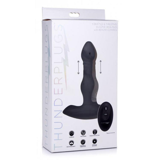 Thunder Plugs Vibrating And Thrusting Remote Control Silicone Anal Plug