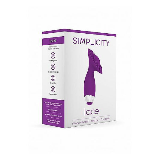 Simplicity Lace G-Spot + Clitoral Vibrator Purple