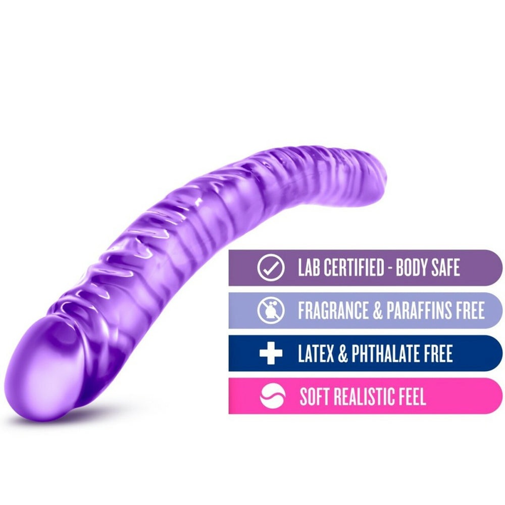 B Yours 18" Double Dildo Purple