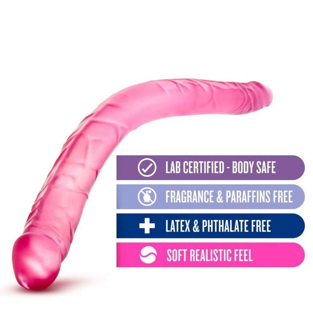 B Yours 16" Double Dildo Pink