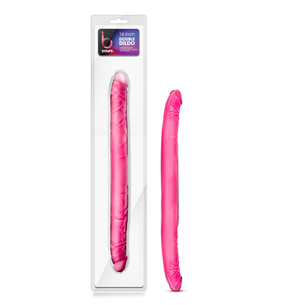 B Yours 16" Double Dildo Pink