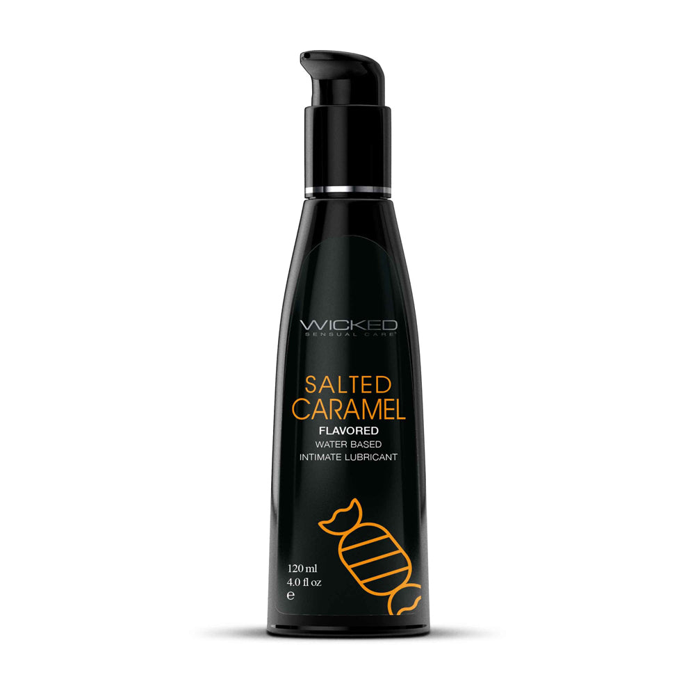 Wicked Sensual Care Aqua Waterbased Lubricant - 4 oz Salted Caramel