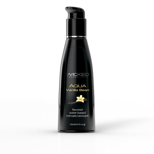 Wicked Sensual Care Aqua Waterbased Lubricant - 4 oz Vanilla Bean