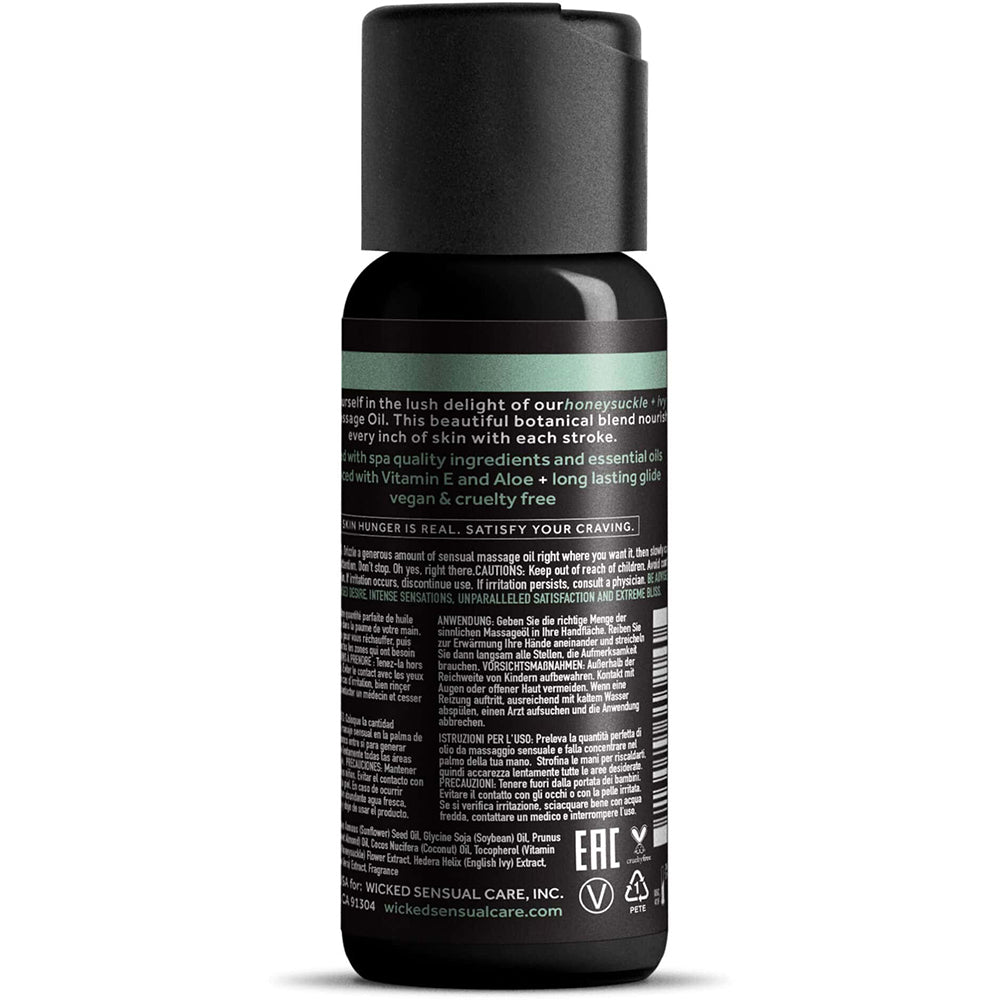 Wicked Sensual Massage Oil Honeysuckle And Ivy 4 oz.
