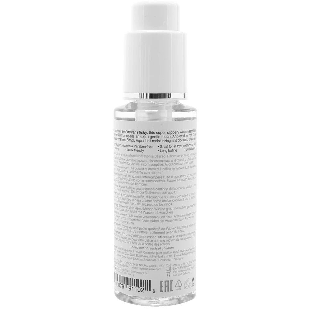Wicked Sensual Care Simply Aqua Water Based Lubricant - 2.3 oz