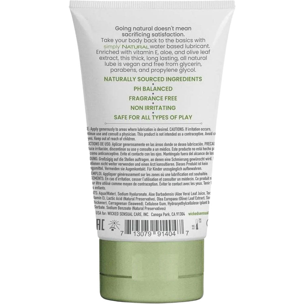 Wicked Simply Natural Lube 4 oz.
