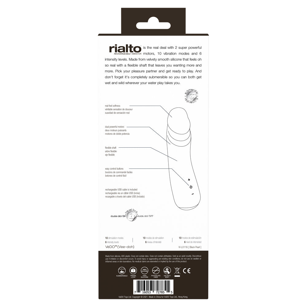 Rialto Rechargeable Vibe Black Pearl