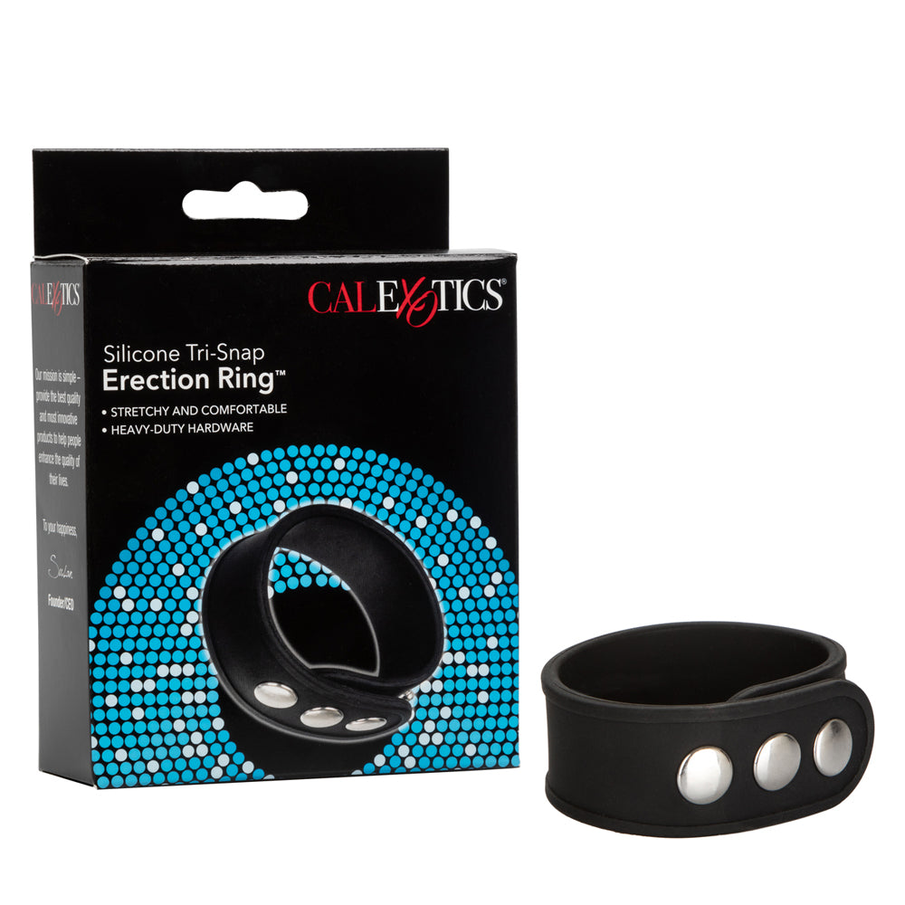 Silicone Tri-Snap Erection Ring Black