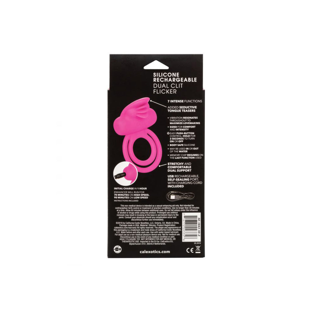 Rechargeable Dual Clit Flicker Enhancer