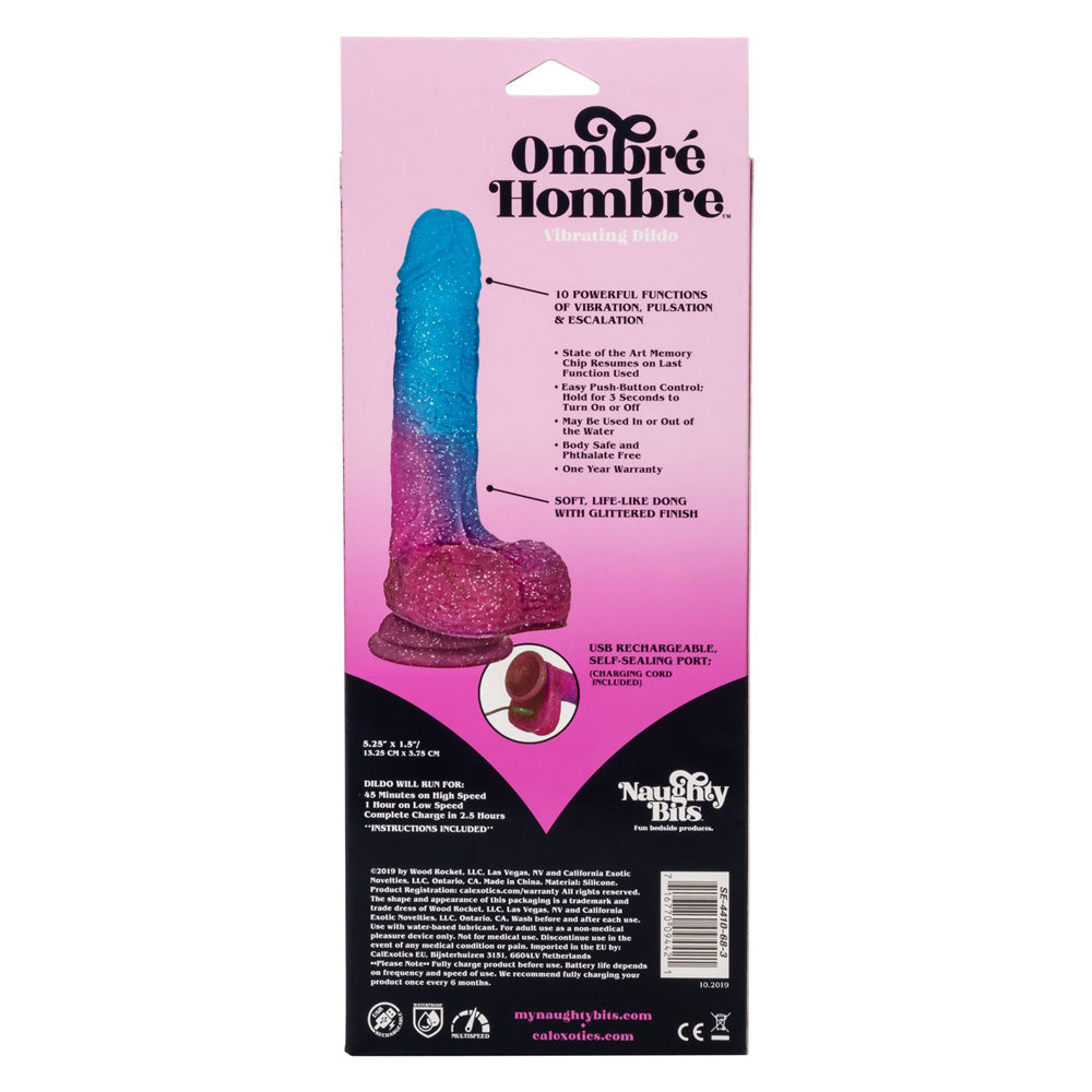 Naughty Bits Ombre Hombre Vibrating Dildo