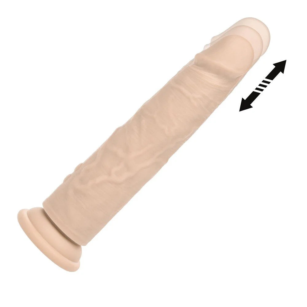 Rechargeable Vibrating & Thrusting Silicone Studs Ivory