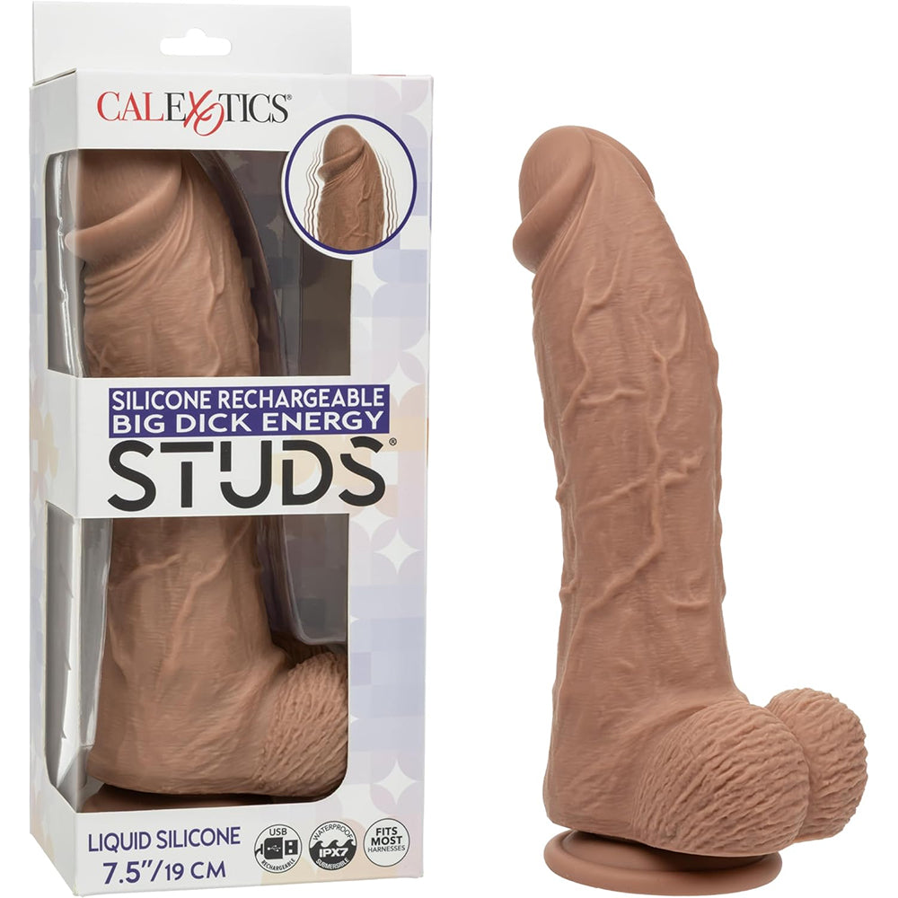 Silicone Rechargeable Big Dick Energy Studs Brown