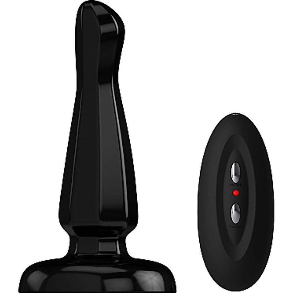 Buttplug - Rubber Vibrating - 5 Inch - Model 3 - Black