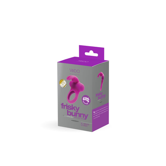 Frisky Bunny Vibrating Ring - Perfectly Purple