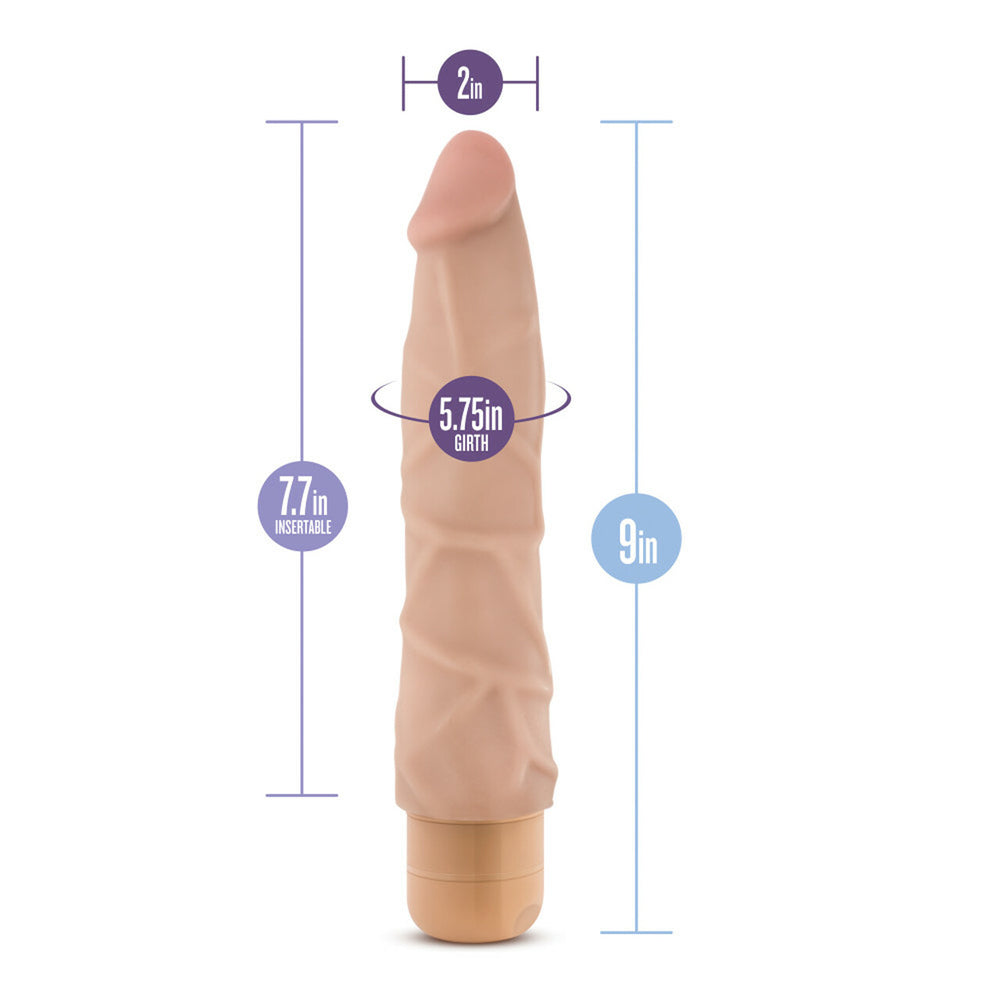 Dr. Skin Cock Vibe #1 - 9" Vibrating Cock Beige