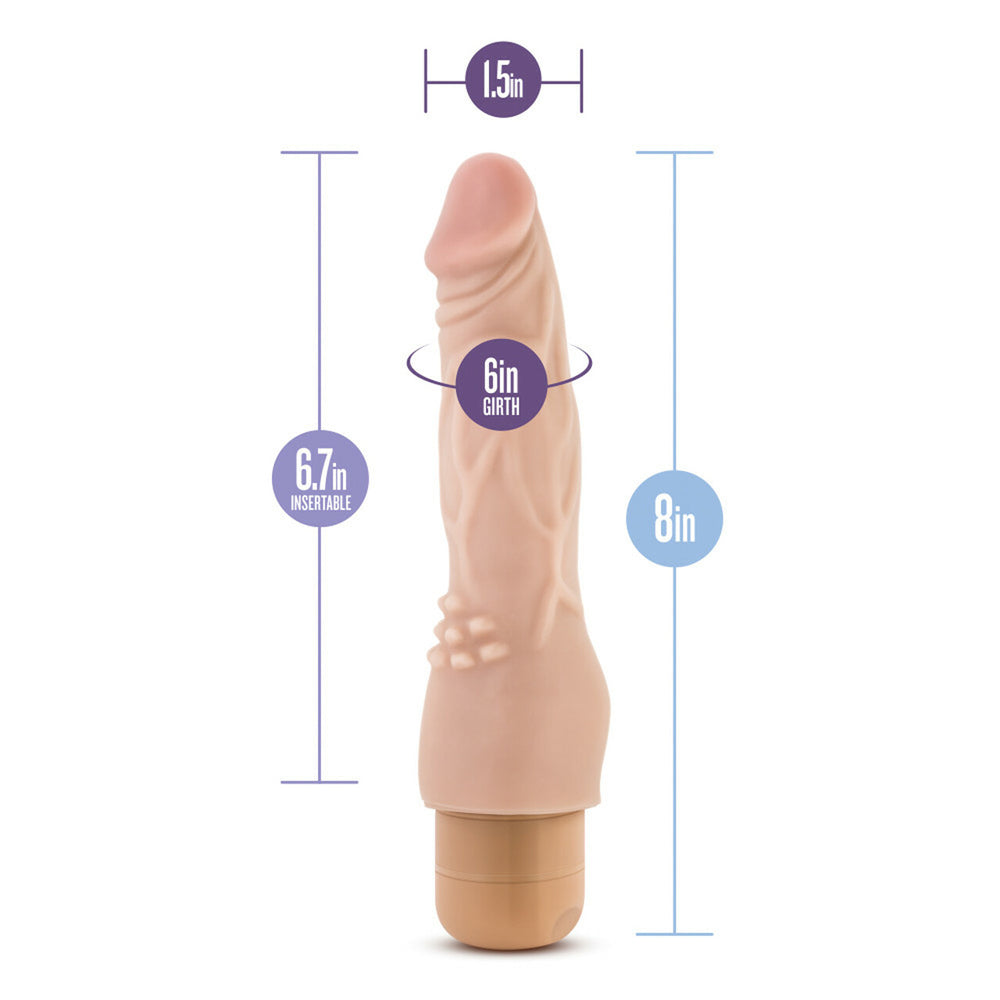 Dr. Skin Cock Vibe #4 - 8" Vibrating Cock Beige