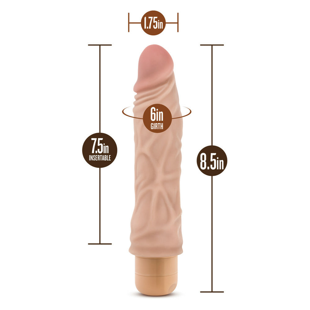 Dr. Skin Cock Vibe #10 - 8.5" Vibrating Cock Beige