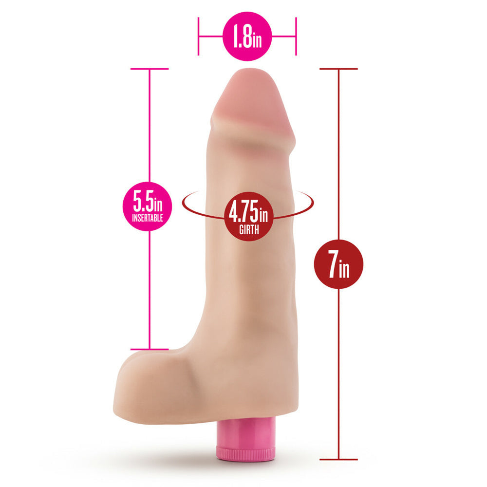 X5 7" Vibrating Cock Natural