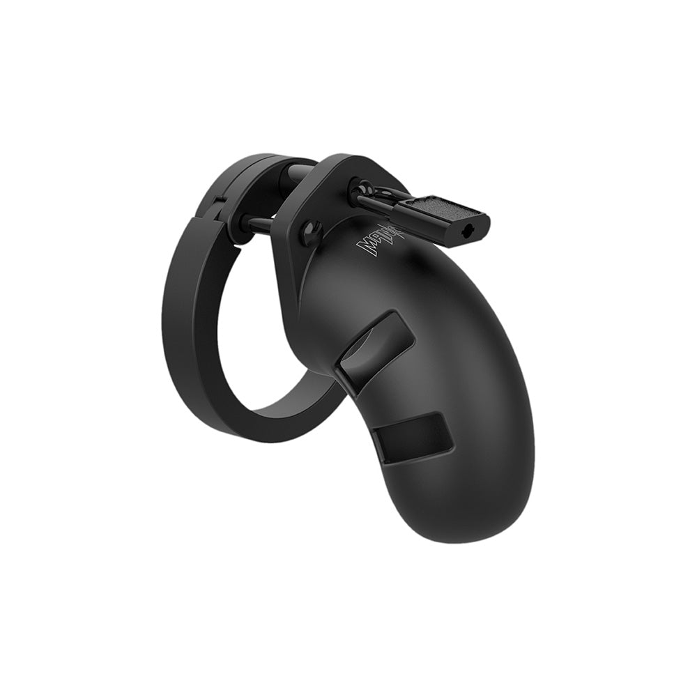 Mancage Model 20 Chastity 3.5" Silicone Cock Cage Black