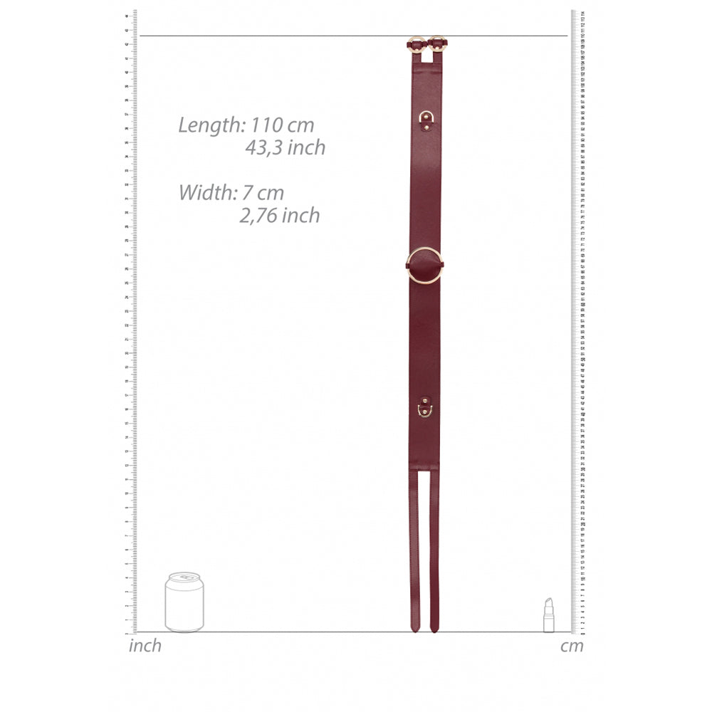 Ouch! Halo Waist Belt L/Xl Burgundy