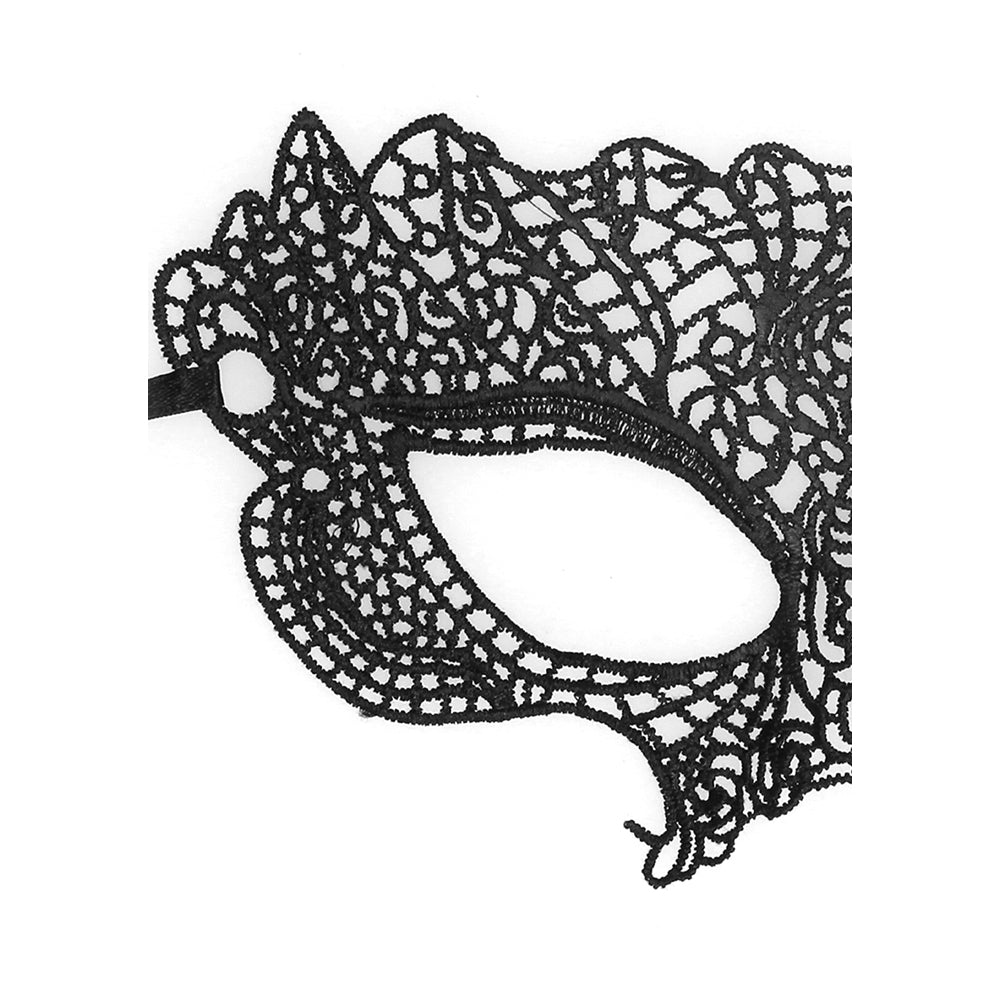 Ouch! Black & White Lace Eye Mask Princess