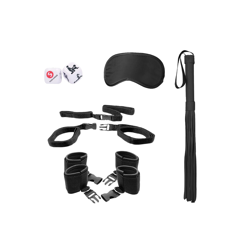 Ouch! Black & White Bed Post Bindings Restraint Kit