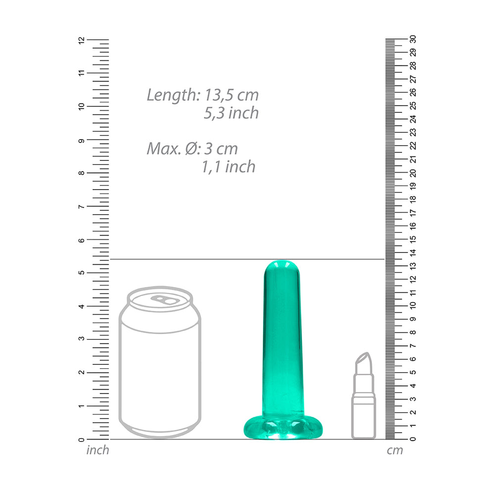 Non Realistic Dildo With Suction Cup 5.3" Turquoise
