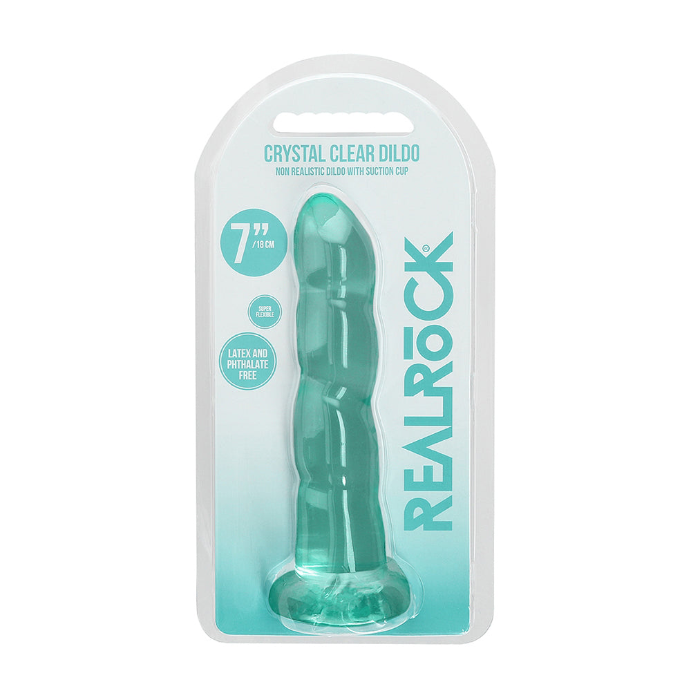 Non Realistic Dildo With Suction Cup 7" Turquoise