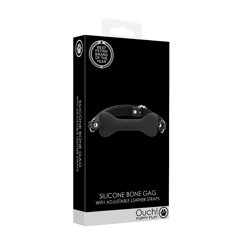 Ouch! Silicone Bone Gag Black