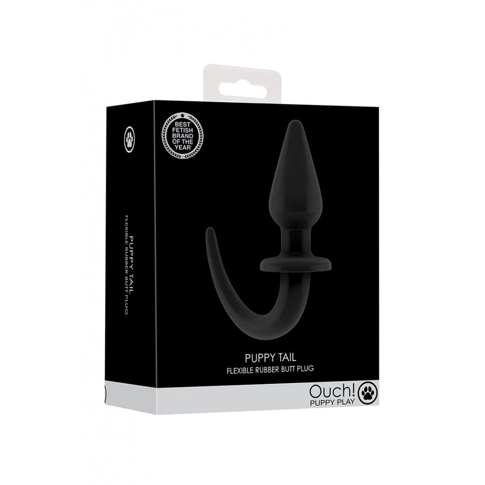 Ouch! Flexible Rubber Butt Plug Black
