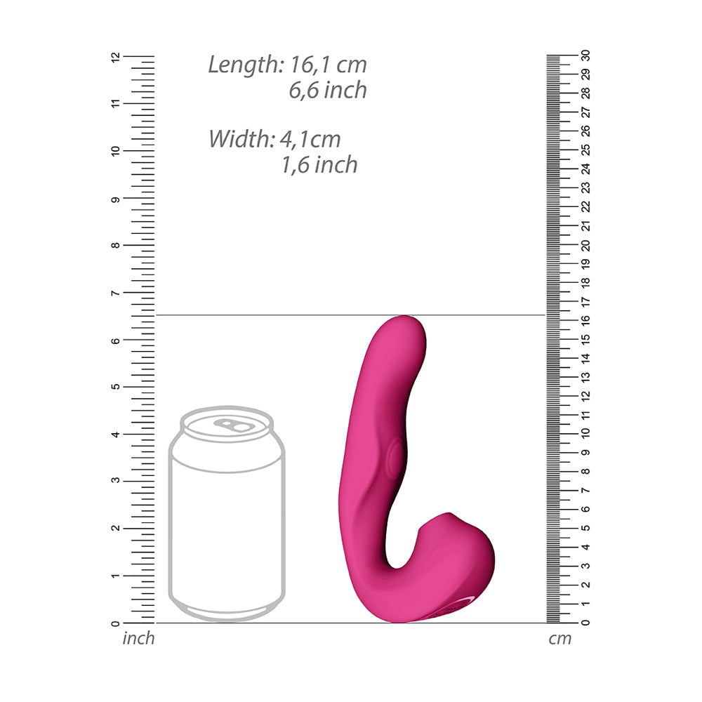 Vive Zaki Air Wave, Pulse Wave & G-Spot Vibrator Pink