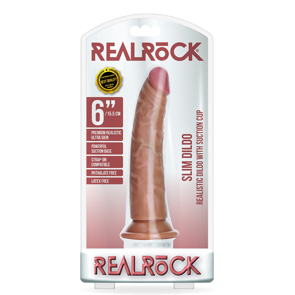 Slim Realistic Dildo Without Balls With Suction Cup
