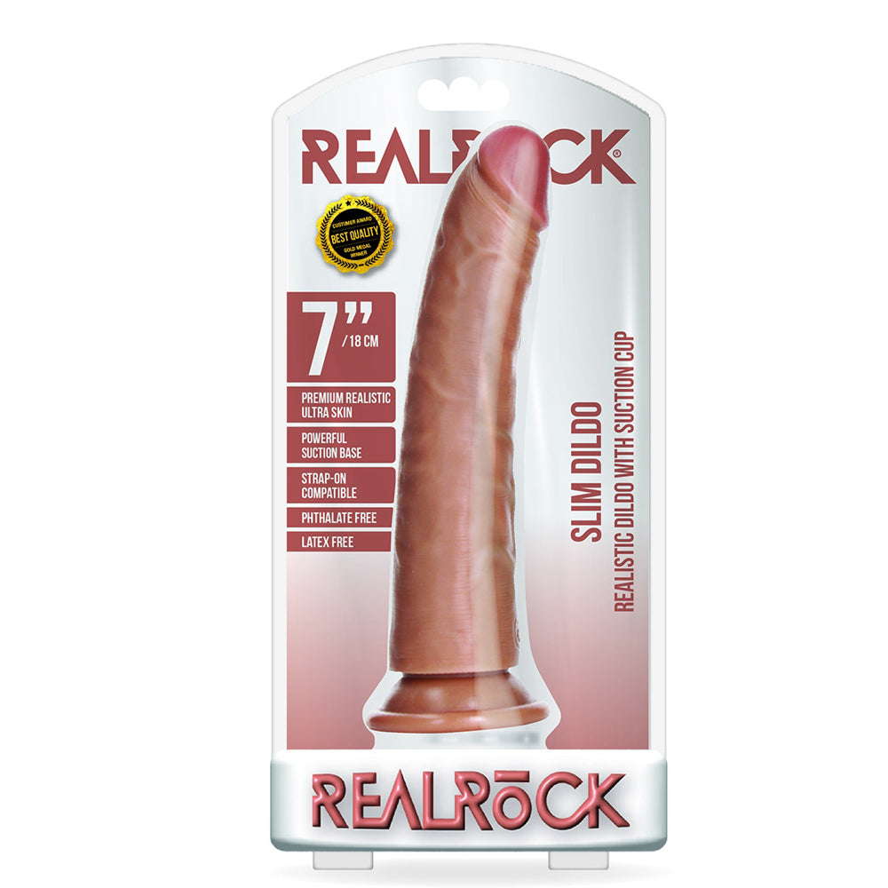 Slim Realistic Dildo Without Balls With Suction Cup