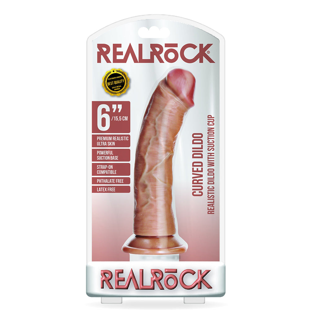 Curved Realistic Dildo Without Balls With Suction Cup