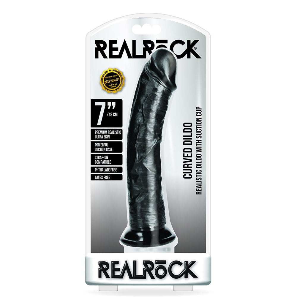Curved Realistic Dildo Without Balls With Suction Cup