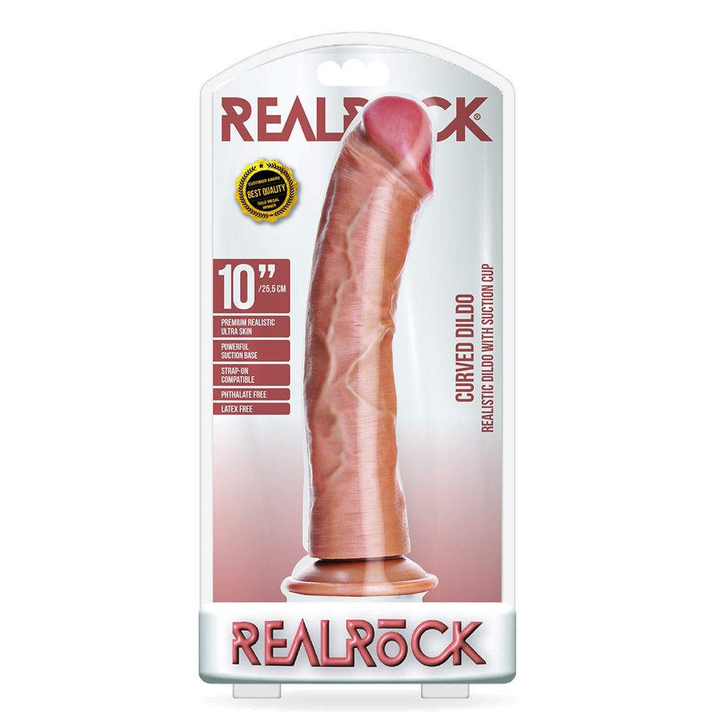 Curved Realistic Dildo Without Balls With Suction Cup