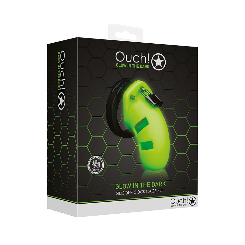Ouch! Model 20 Cock Cage 3.5" Glow In The Dark