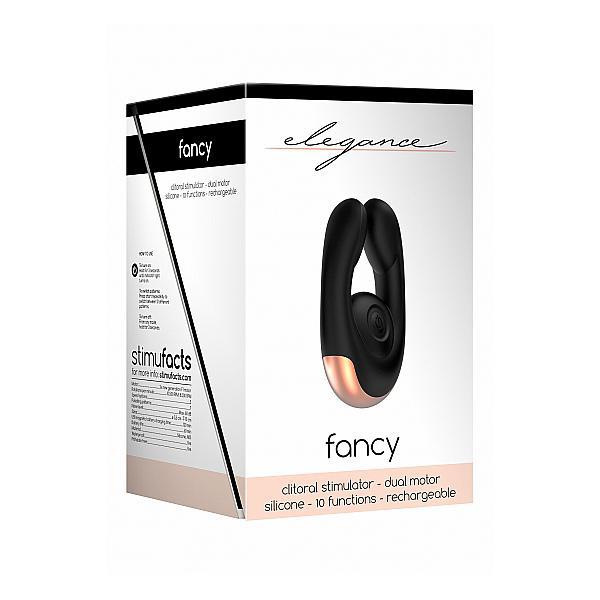 Elegance Dual Motor Clitoral Stimulator Fancy Black