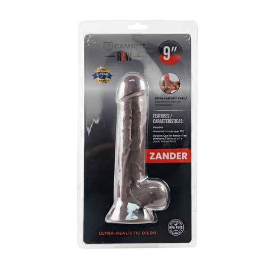 Ultra Realistic Raw Coffee Zander 9" Dildo