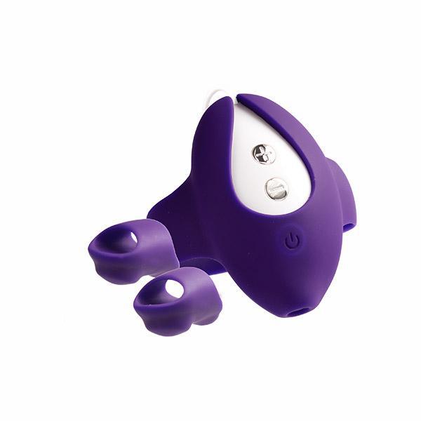 Vedo Kimi Rechargeable Dual Finger Vibe With Remote Control Deep Purple