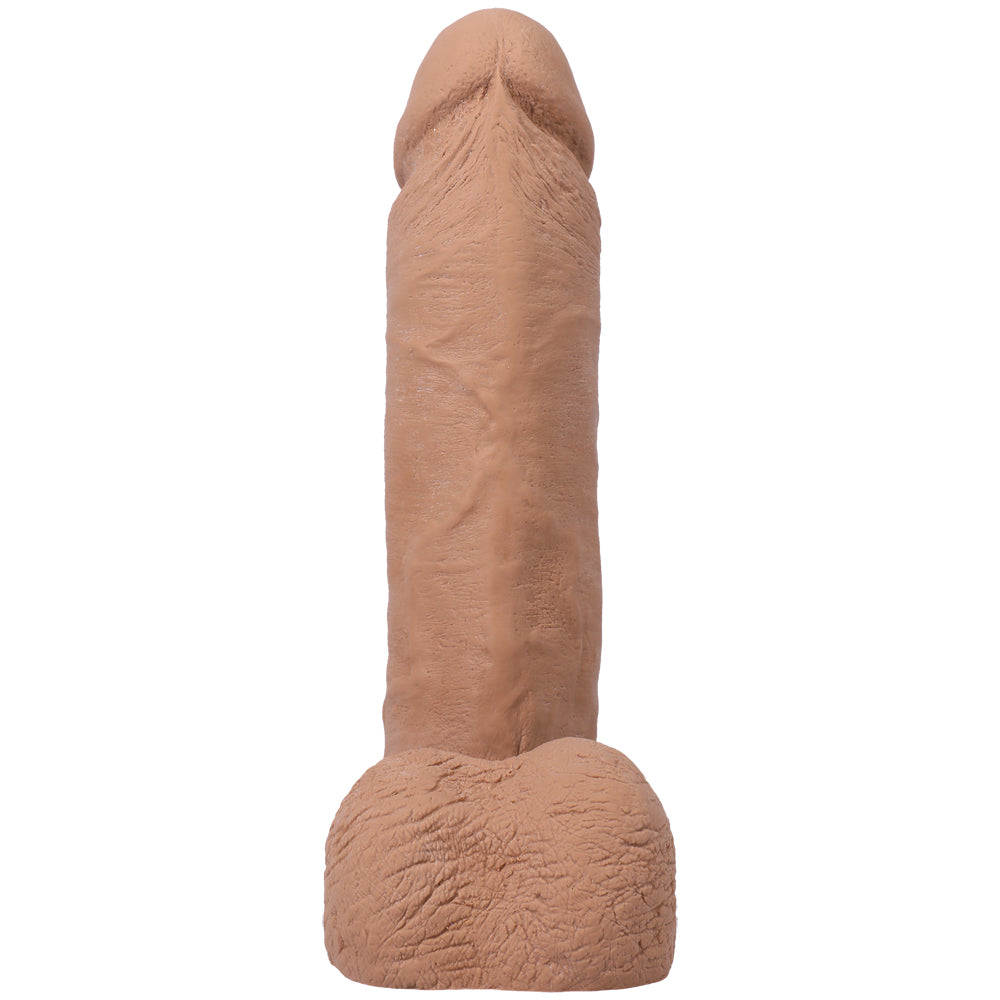The Realistic Cock Ultraskyn 8" With Balls Caramel