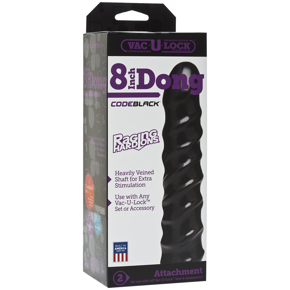Vac-U-Lock Codeblack 8" Dong Raging Hard-Ons Codeblack
