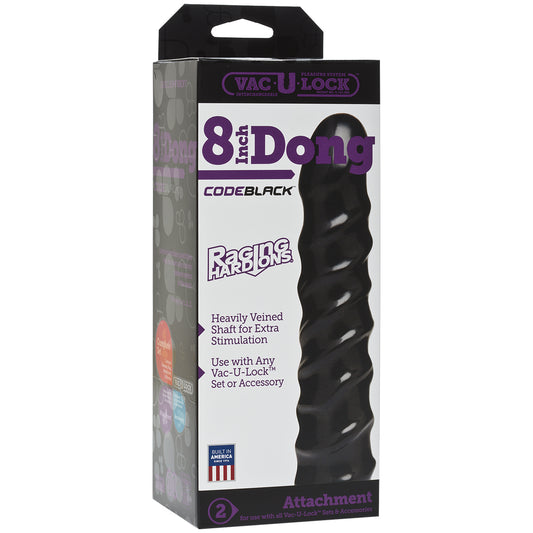 Vac-U-Lock Codeblack 8" Dong Raging Hard-Ons Codeblack