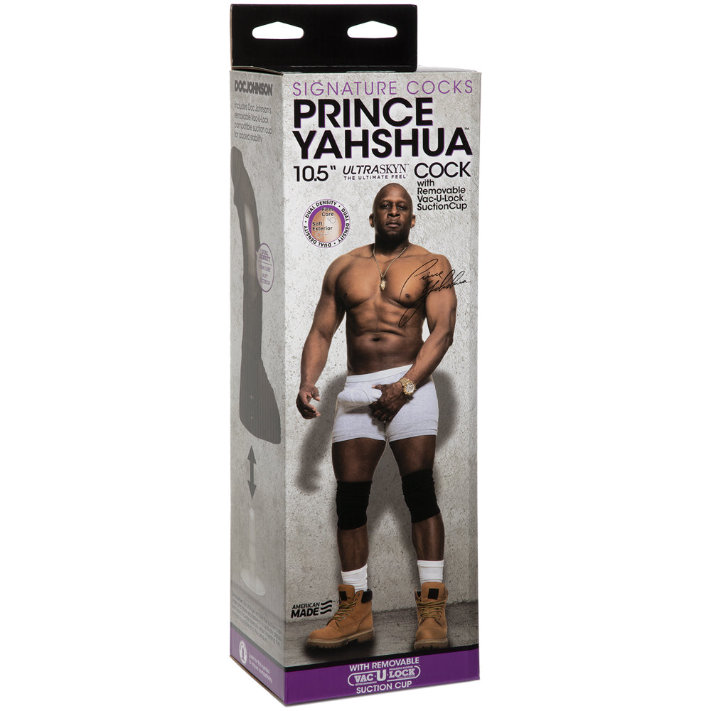 Signature Cocks Prince Yahshua Ultraskyn 10.5" Cock With Removable Vac-U-Lock Suction Cup Chocolate