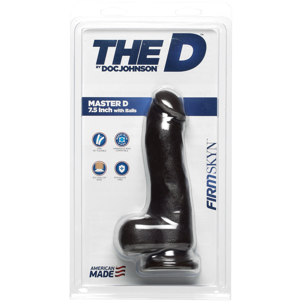 The D Master D 7.5" With Balls Firmskyn Chocolate