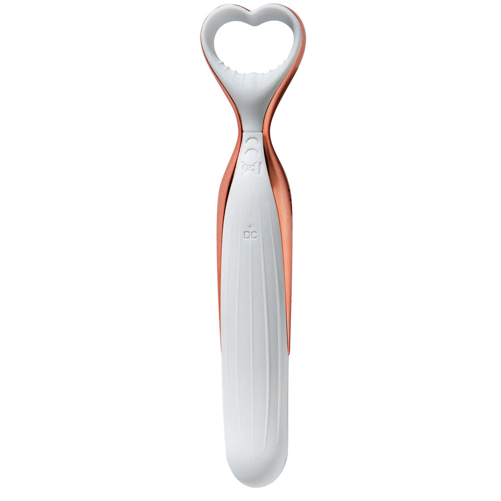 Woo: Rechargeable Silicone Vibe With Case White/Rose Gold