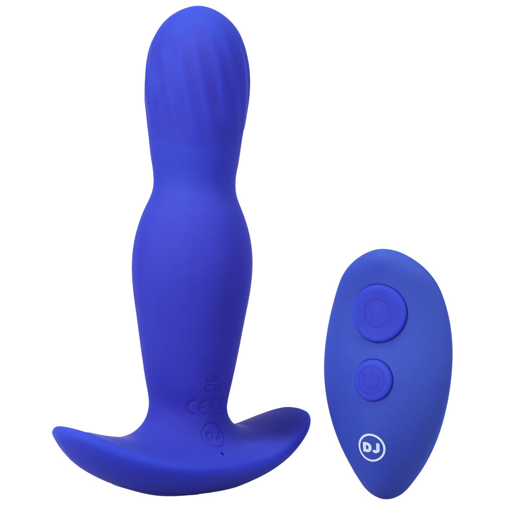 A-Play Expander Rechargeable Silicone Anal Plug With Remote Royal Blue