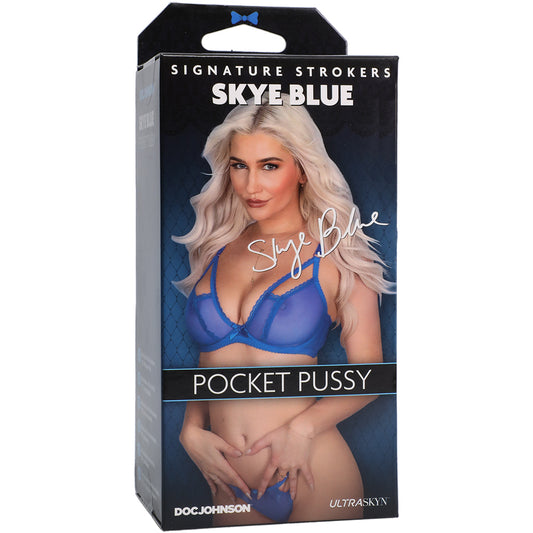 Signature Strokers Skye Blue Ultraskyn Pocket Pussy Vanilla