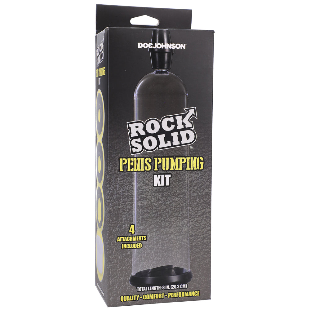 Rock Solid Penis Pumping Kit Black/Clear