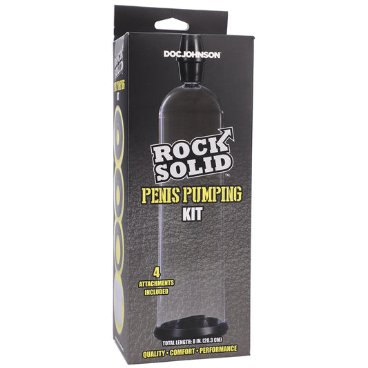 Rock Solid Penis Pumping Kit Black/Clear
